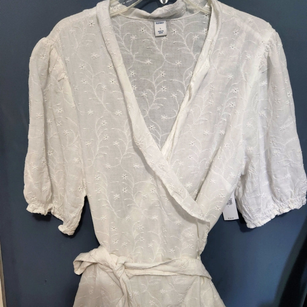 White eyelet blouse